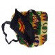 Geometric Print Canvas Tote Bag with Zipper and Inner Pocket, Multicolor