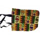 Geometric Print Canvas Tote Bag with Zipper and Inner Pocket, Multicolor