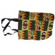Geometric Print Canvas Tote Bag with Zipper and Inner Pocket, Multicolor
