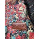 Patterned Sling Backpack, Crossbody Chest Bag with Multiple Zipper Compartments and Mesh Side Pocket