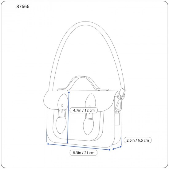 Navy Blue Nylon Crossbody Shoulder Bag with Zipper and Front Pocket