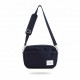 Navy Blue Nylon Crossbody Shoulder Bag with Zipper and Front Pocket