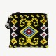 Handmade Beaded Clutch Purse, Black with Colorful Traditional Pattern