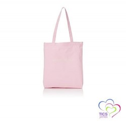 Pink Canvas Tote Bag with Long Shoulder Straps