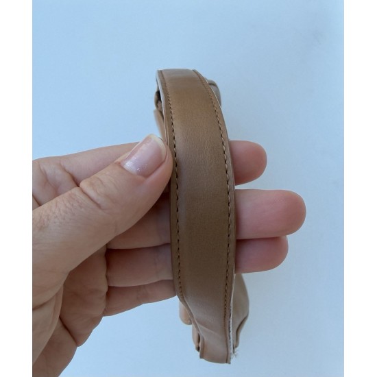 Mini Brown Baguette Shoulder Bag with Buckle Flap and Front Pocket